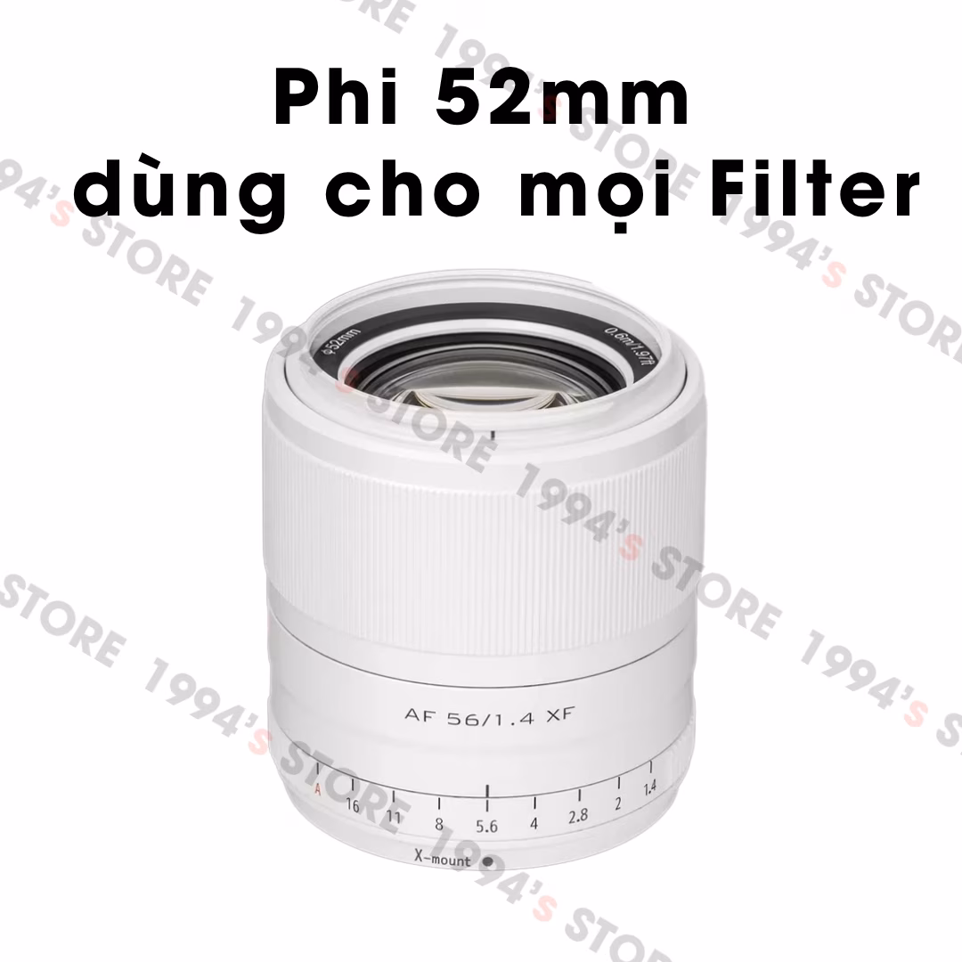 Ống kính Viltrox 56mm F1.4 trắng cho Fujifilm XT5