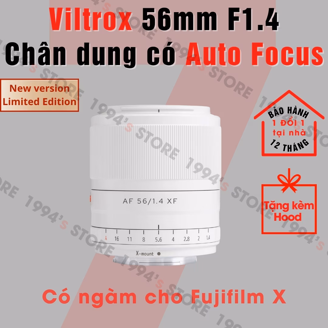 Ống kính Viltrox AF 56mm F1.4 màu trắng phiên bản giới hạn