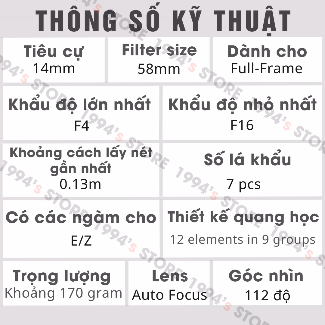 Lens AF góc rộng lấy nét mắt Sony
