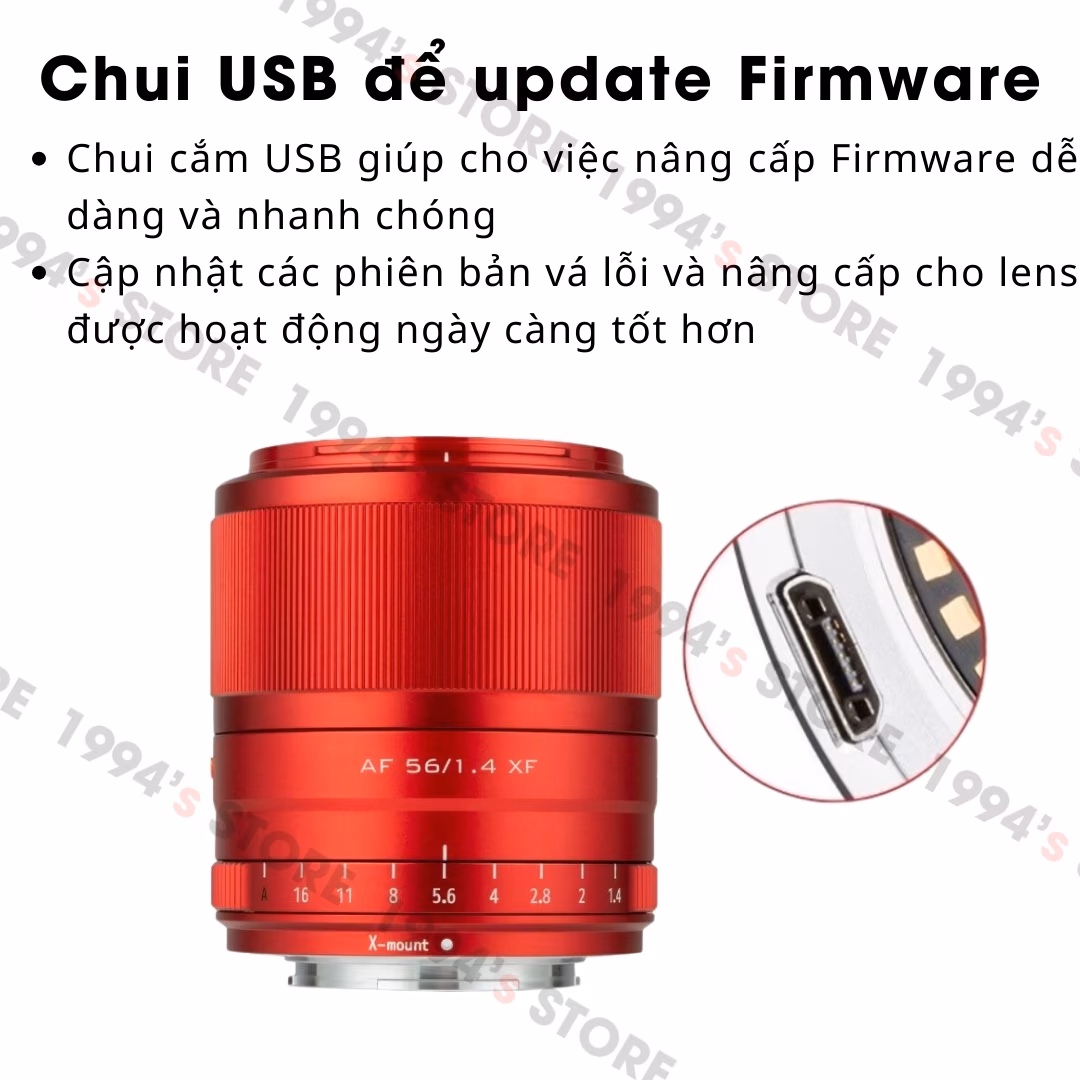 Viltrox 56mm F1.4 Auto Focus màu đỏ