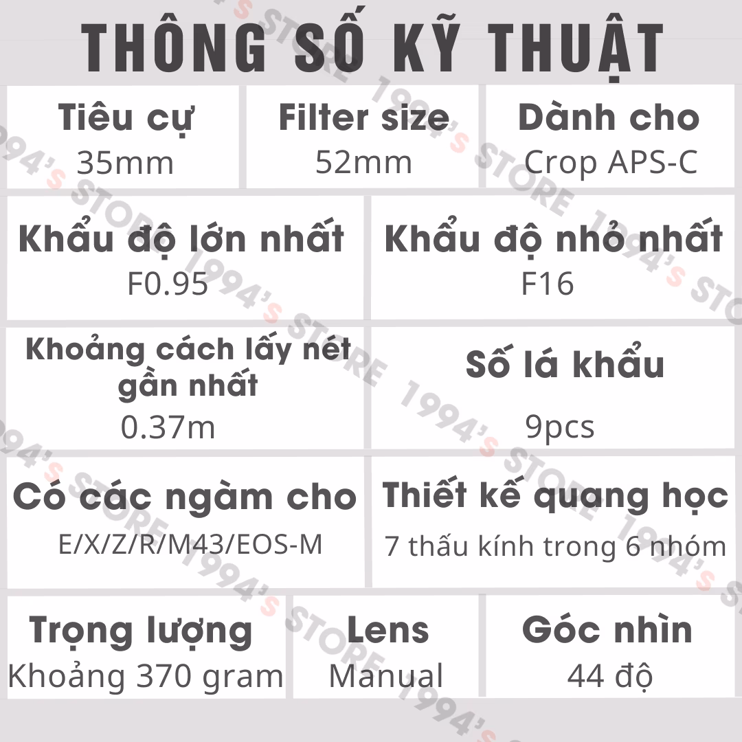Lens chụp chân dung xóa phông 35mm