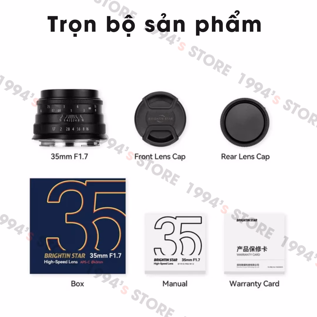 Ống kính 35mm khẩu độ lớn giá rẻ