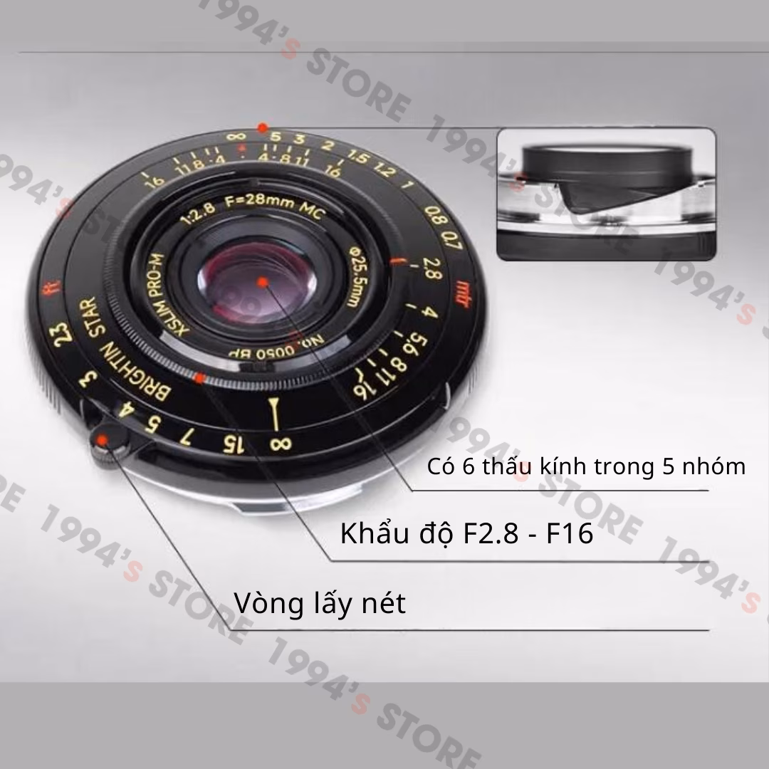 Lens pancake Brightin Star 28mm F2.8