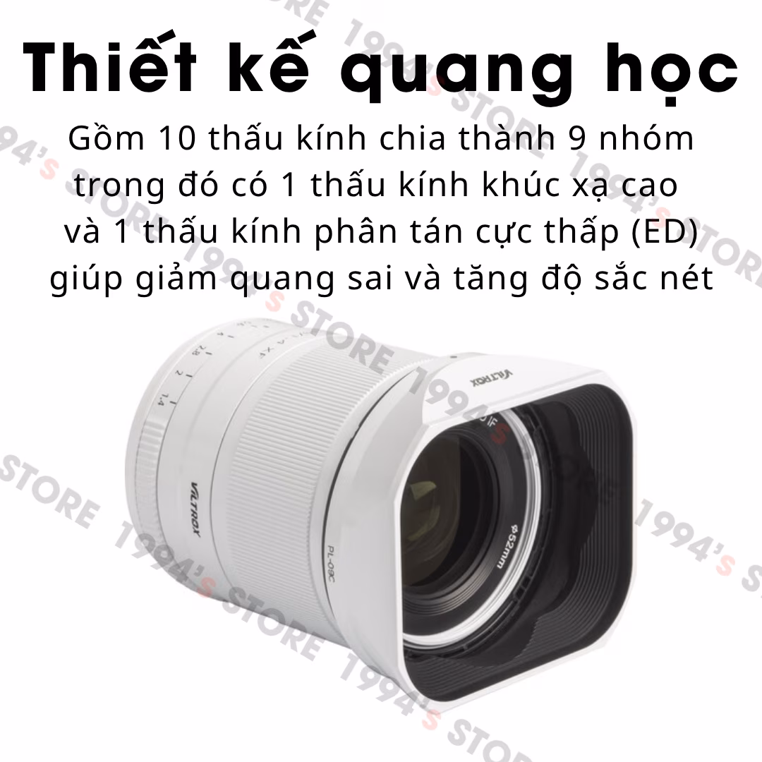 Ống kính Viltrox 33mm F1.4 AF White Limited Edition (Trắng) bản đặc biệt cho Fujifilm