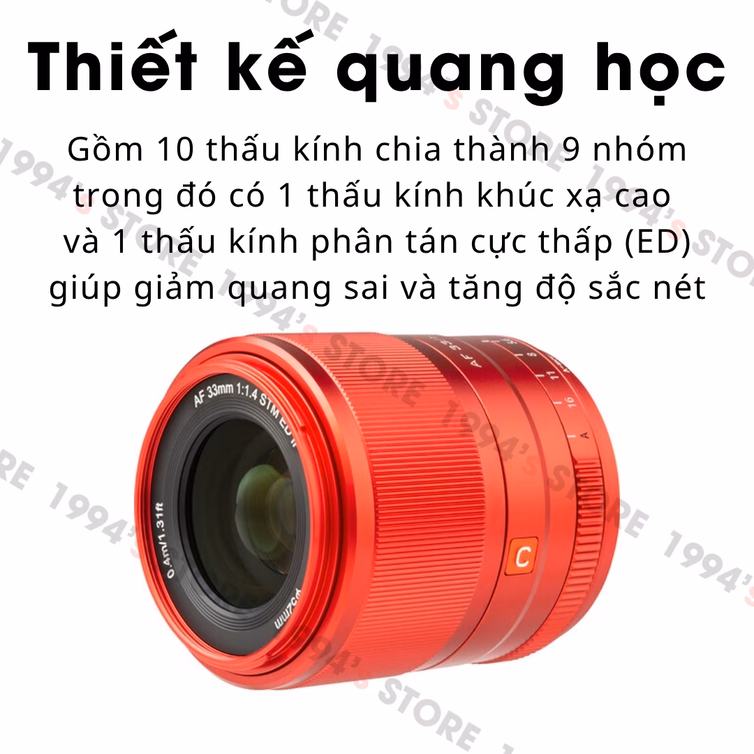 Ống kính Viltrox 33mm F1.4 AF Red Limited Edition (Đỏ) bản đặc biệt cho Fujifilm