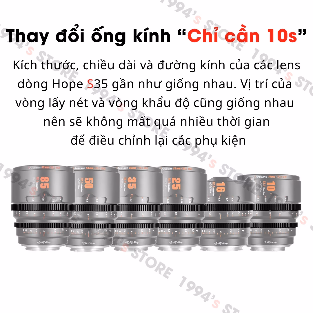 Ống kính Cine 7Artisans không Focus Breathing