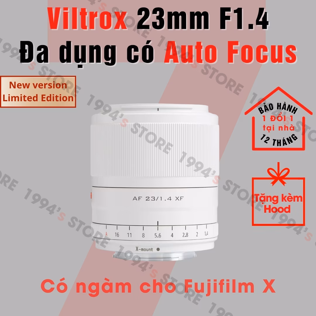 Ống kính Viltrox AF 23mm F1.4 White Limited Edition (Trắng) - Bản đặc biệt cho Fujifilm