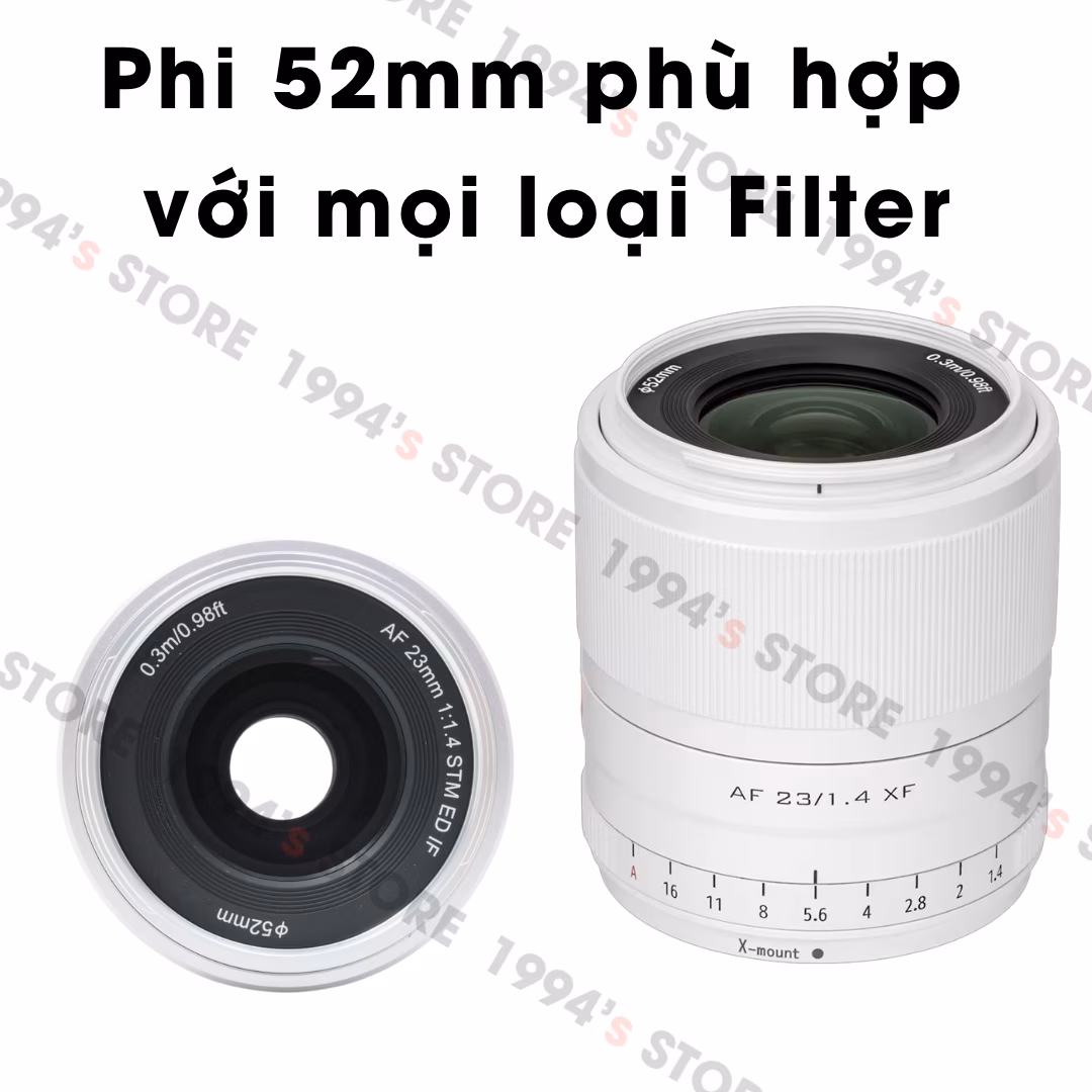 Ống kính Viltrox AF 23mm F1.4 White Limited Edition (Trắng) - Bản đặc biệt cho Fujifilm