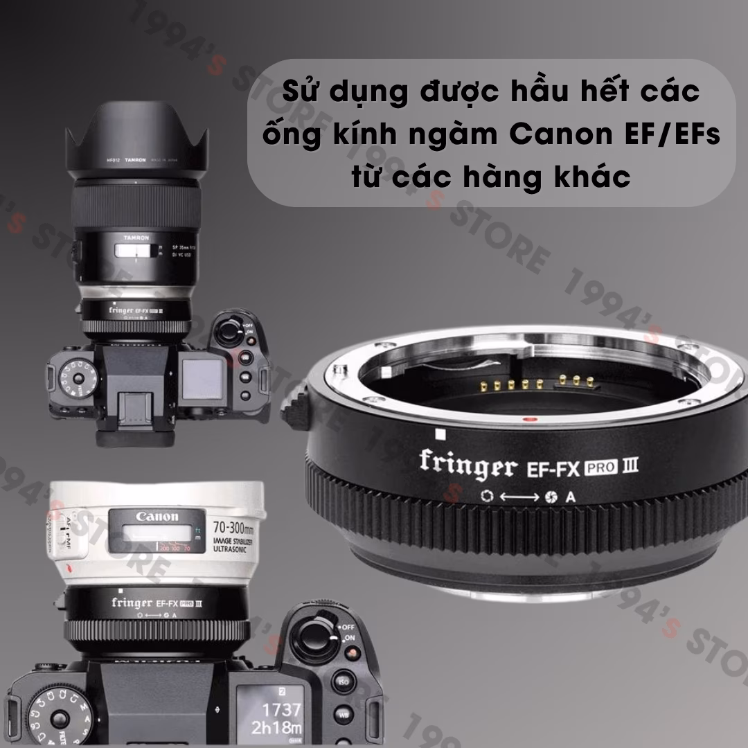 Ngàm Chuyển Fringer EF-FX Pro III (FR-FX3) - Auto Focus Canon EF Sang Fujifilm X-Mount