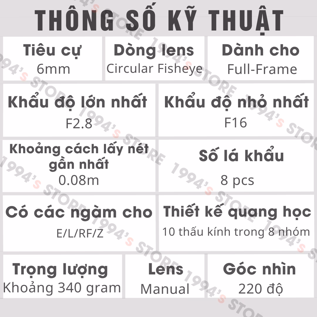 Lens mắt cá góc siêu rộng