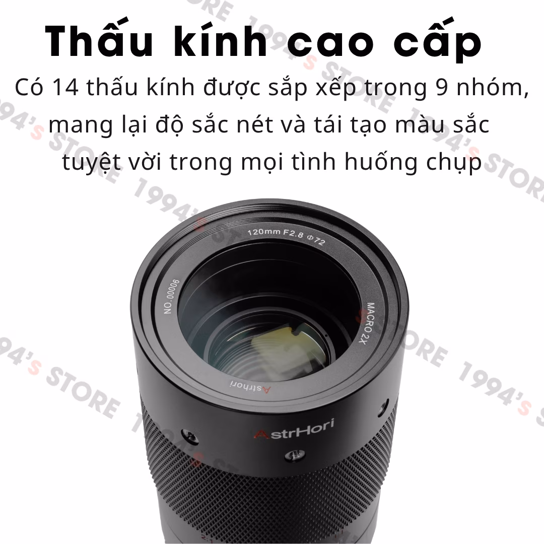 Ống kính AstrHori 120mm F2.8 2X Ultra Macro for Full-Frame