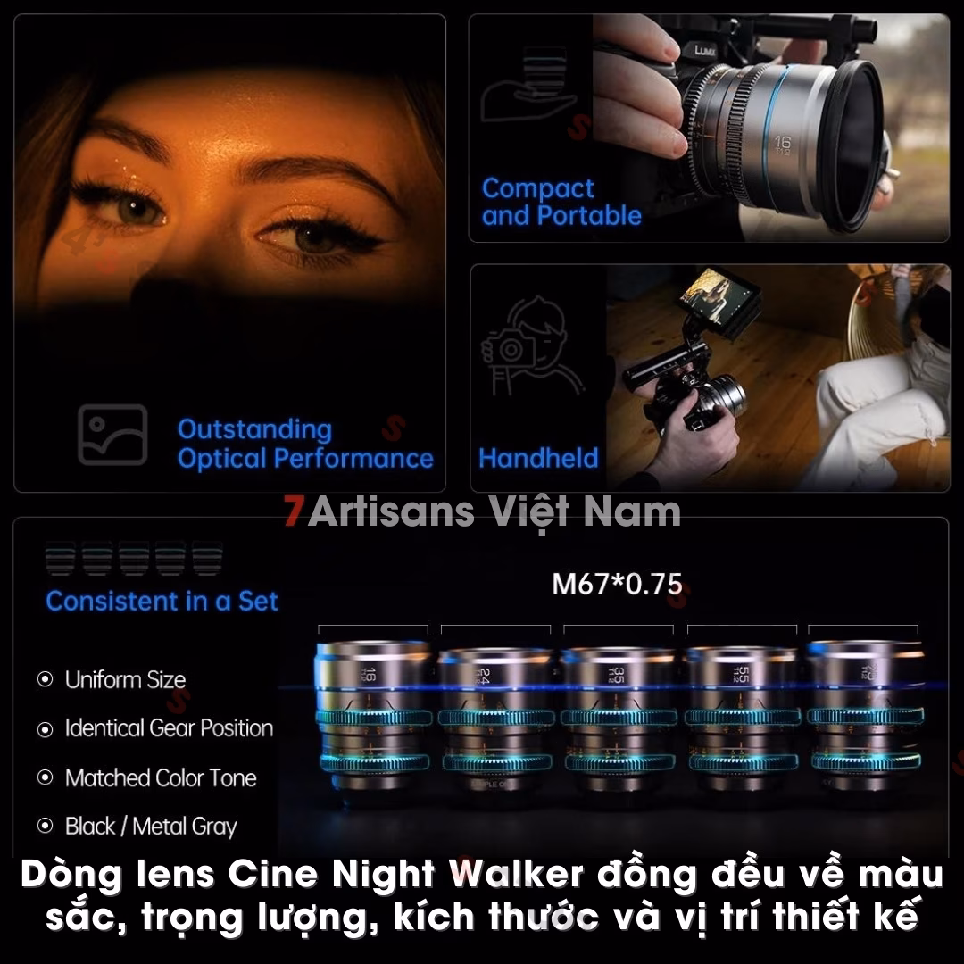 Ống kính Cine Sirui Night Walker Super35