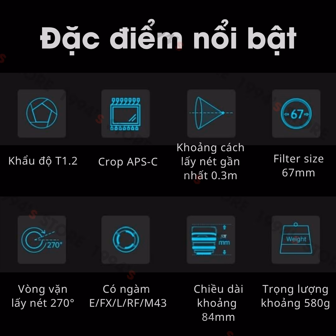 Ống kính lấy nét tay Sirui 35mm Cine