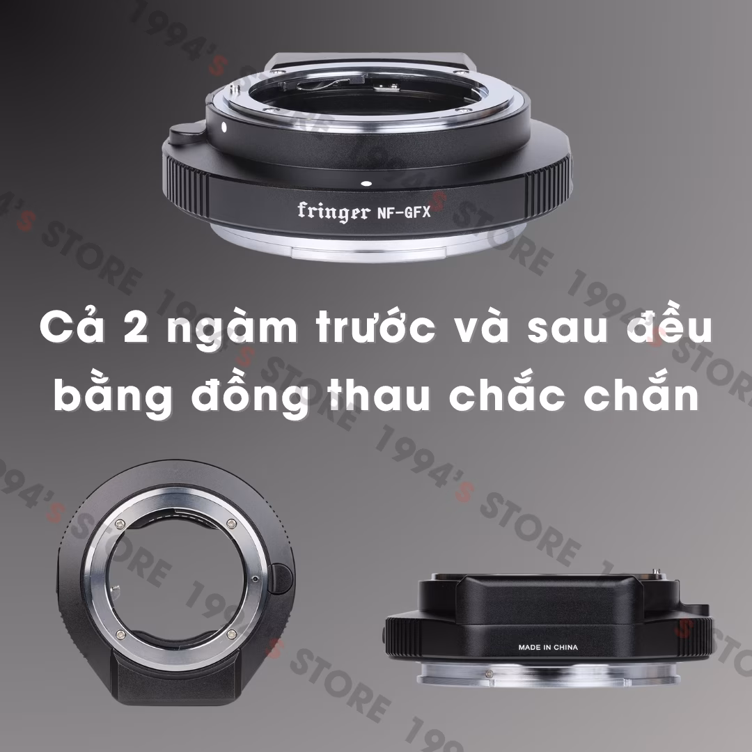Ngàm chuyển Auto Focus Fringer NF-GFX (FR-NFTG1) - Nikon F sang Fujifilm GFX - Chính Hãng