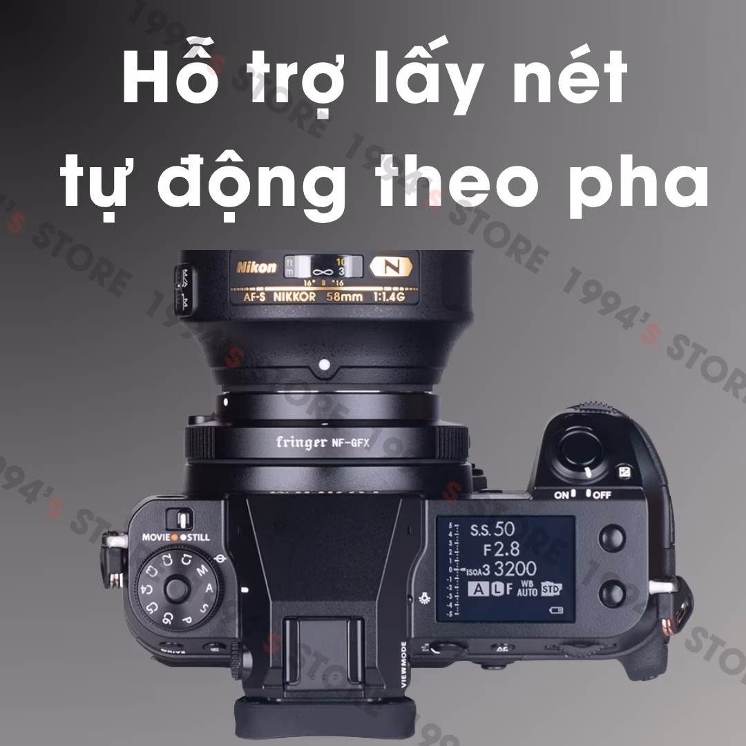 Ngàm chuyển Auto Focus Fringer NF-GFX (FR-NFTG1) - Nikon F sang Fujifilm GFX - Chính Hãng