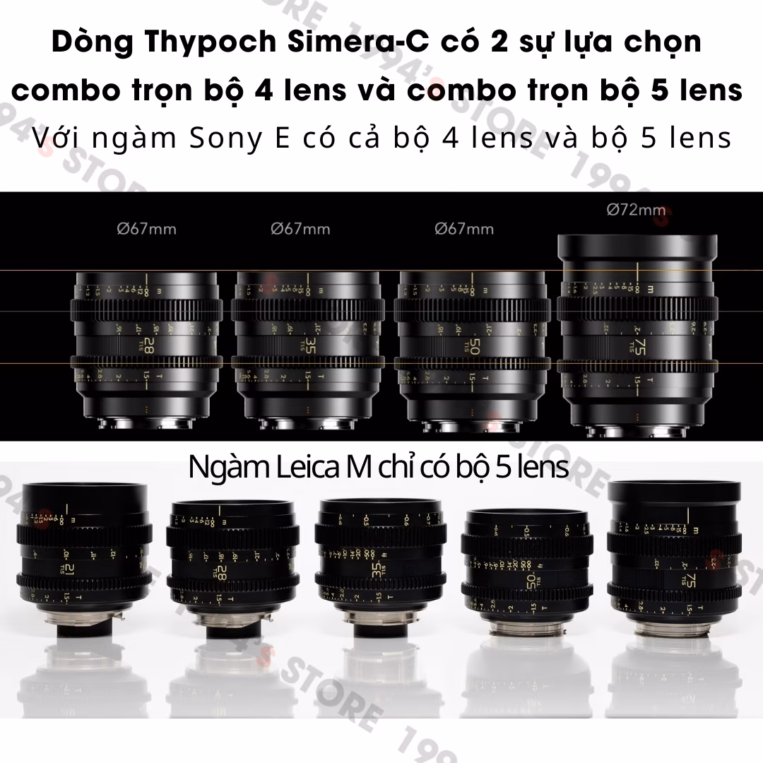 Ống Kính Thypoch Simera-C 75mm T1.5 Cine (Leica M / Sony E)