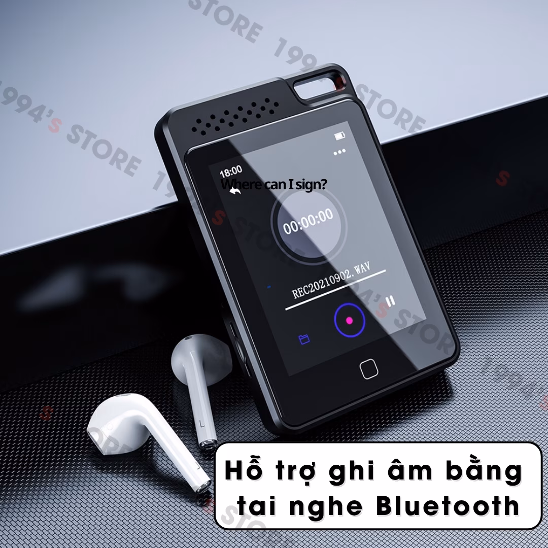 Máy Nghe Nhạc Học Tiếng Anh Ruizu C1 Bluetooth 32Gb Có Loa Ngoài, Lặp Đoạn A-B