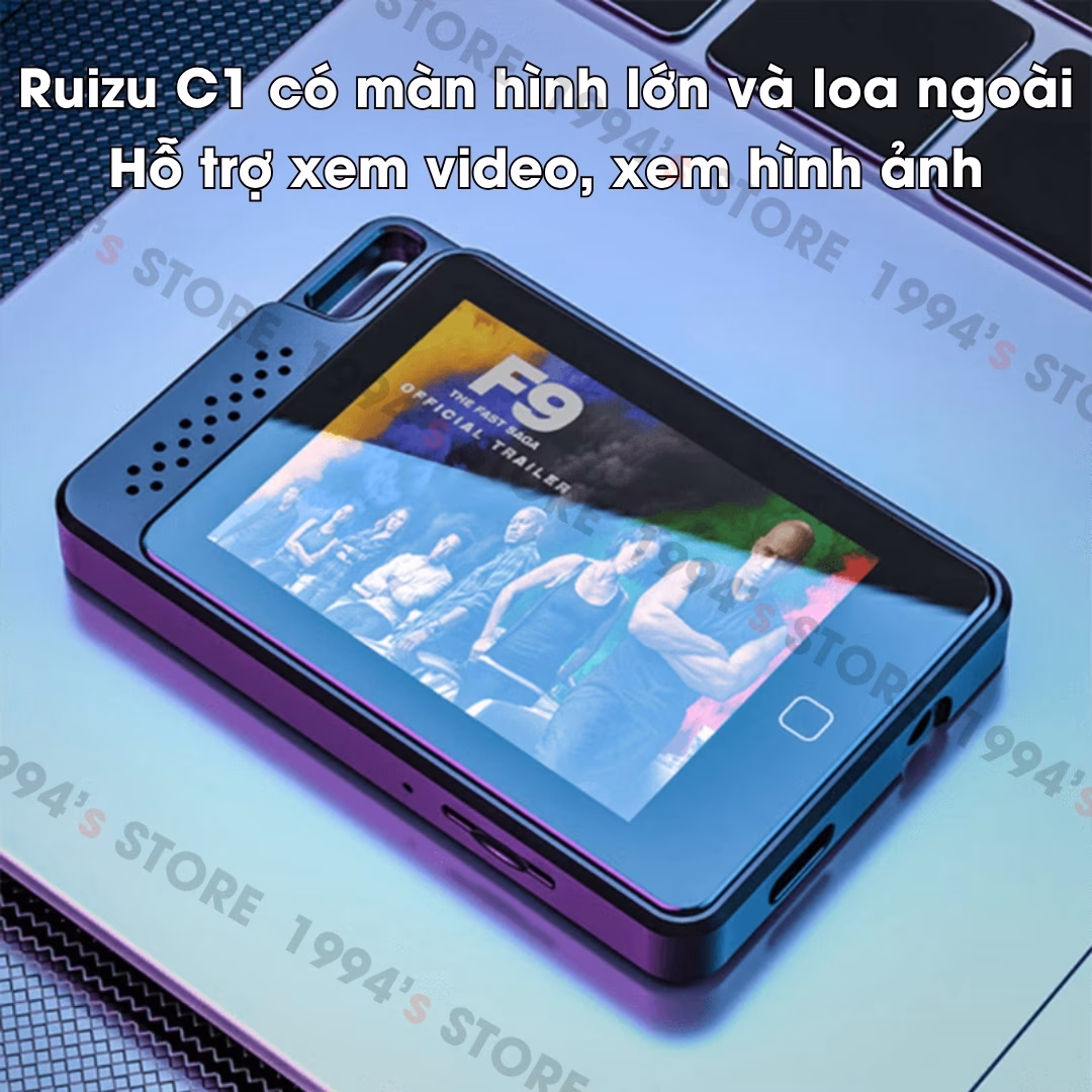 Máy Nghe Nhạc Học Tiếng Anh Ruizu C1 Bluetooth 32Gb Có Loa Ngoài, Lặp Đoạn A-B
