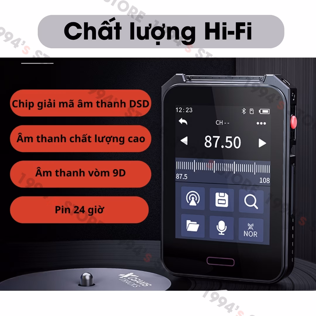 máy nghe nhạc bluetooth cảm ứng