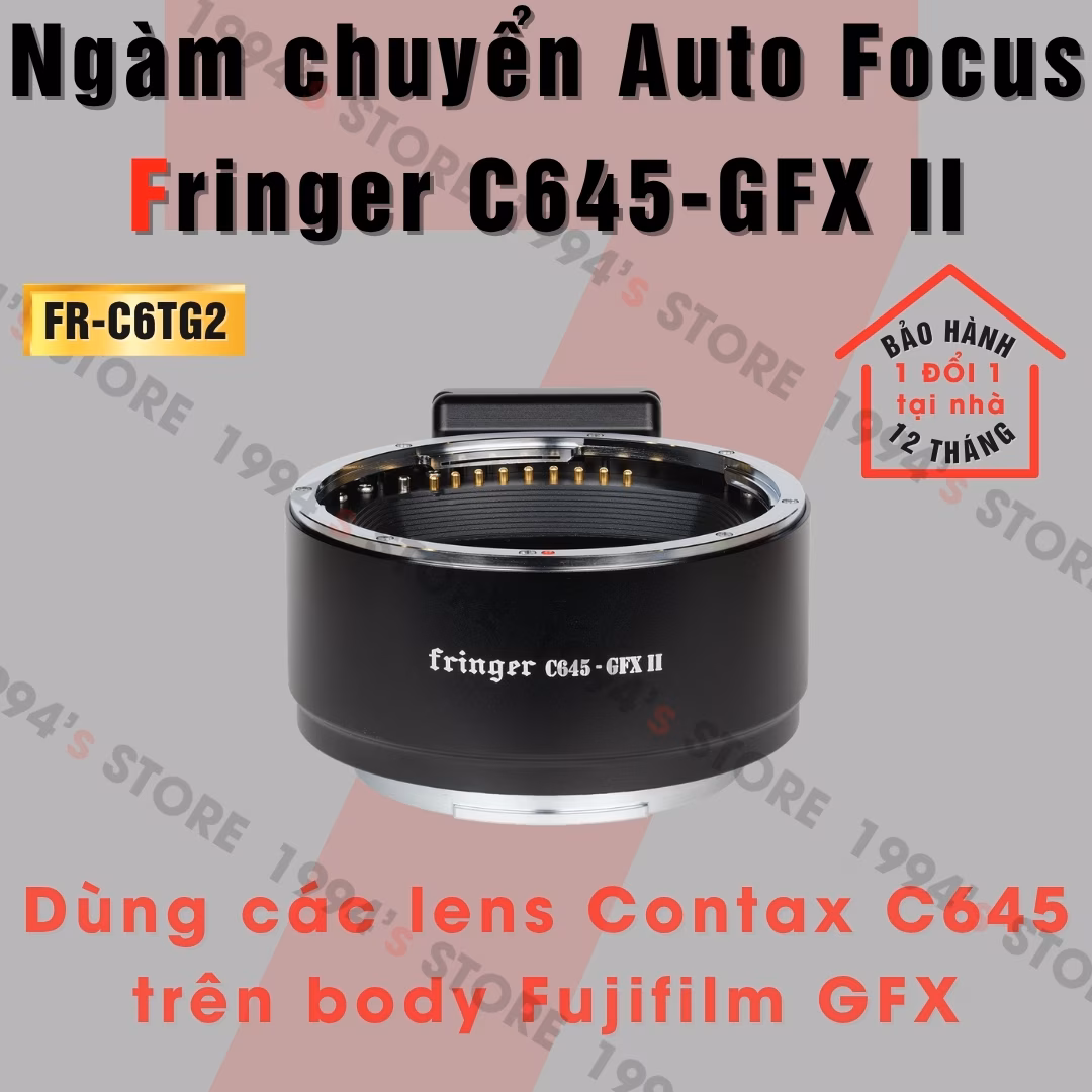 Ngàm chuyển Auto Focus Fringer C645-GFX II (FR-C6TG2) - Contax 645 sang Fujifilm GFX - Chính Hãng