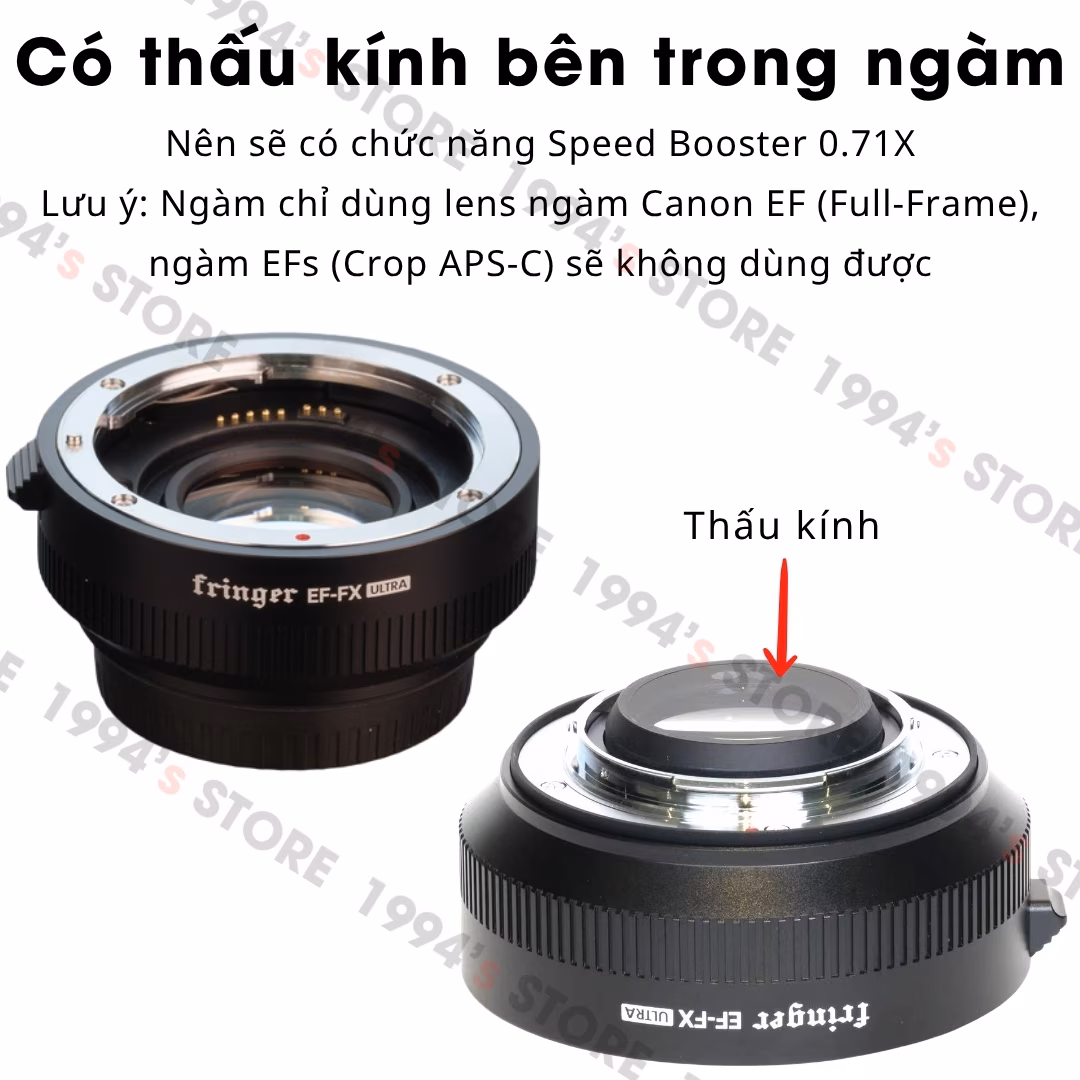 Ngàm chuyển Auto Focus Fringer EF-FX Ultra (FR-FX071) Speed Booster 0.71X - Canon EF/EFs sang Fujifilm