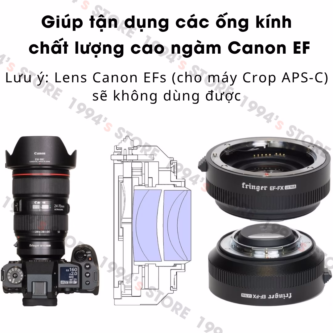 Ngàm chuyển Auto Focus Fringer EF-FX Ultra (FR-FX071) Speed Booster 0.71X - Canon EF/EFs sang Fujifilm