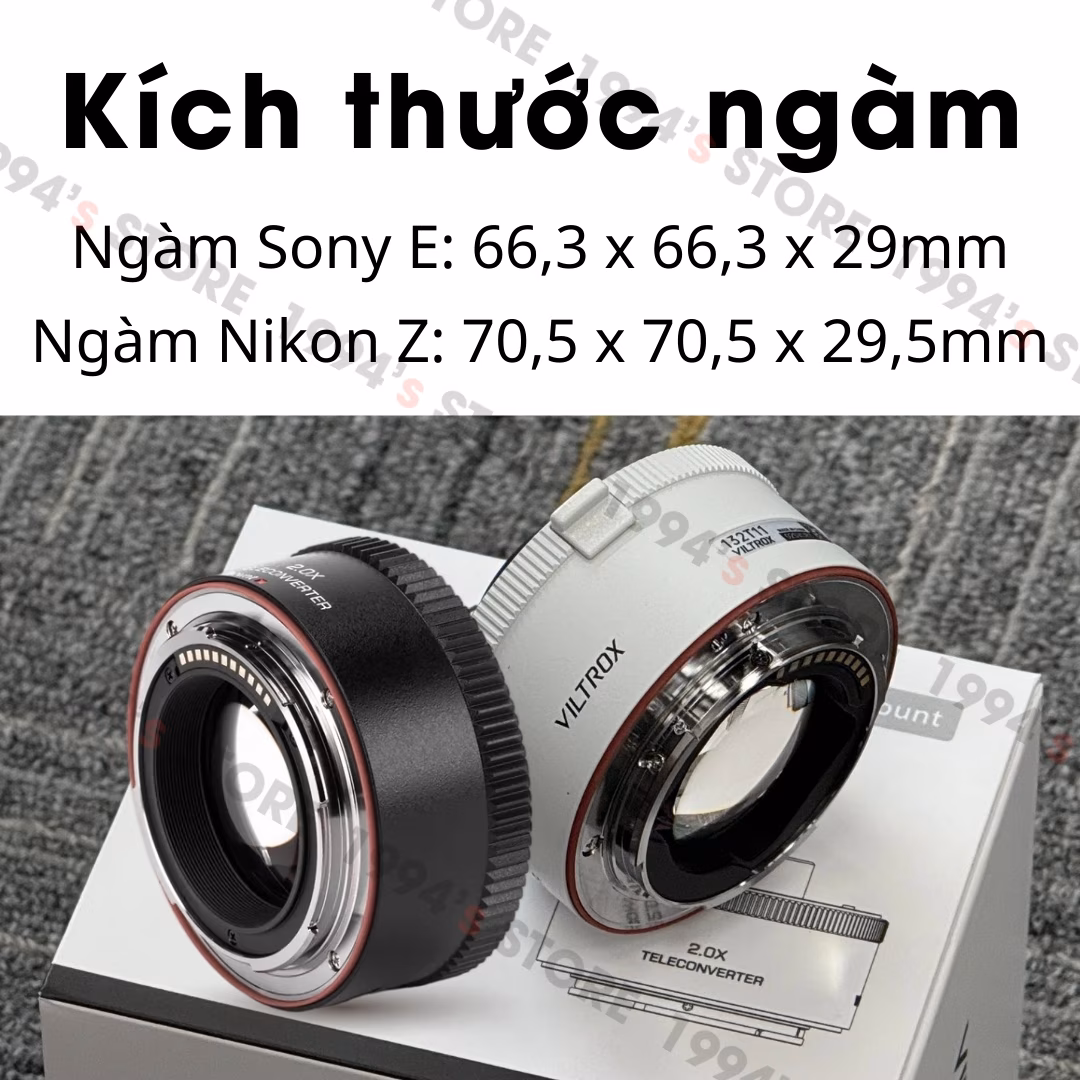 Ngàm chuyển Viltrox TELECONVERTER 2.0X giúp nhân đôi tiêu cự