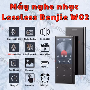 Máy Nghe Nhạc Benjie W02 Cảm Ứng Bluetooth 5.3 - Hàng Chính Hãng Phân Phối Độc Quyền