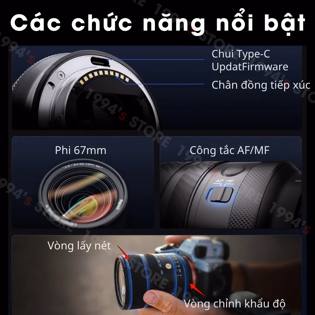 Ống kính Thypoch Voyager Zoom 24-50mm F2.8 Auto Focus for Full-Frame cho Sony E/Nikon Z /Leica L