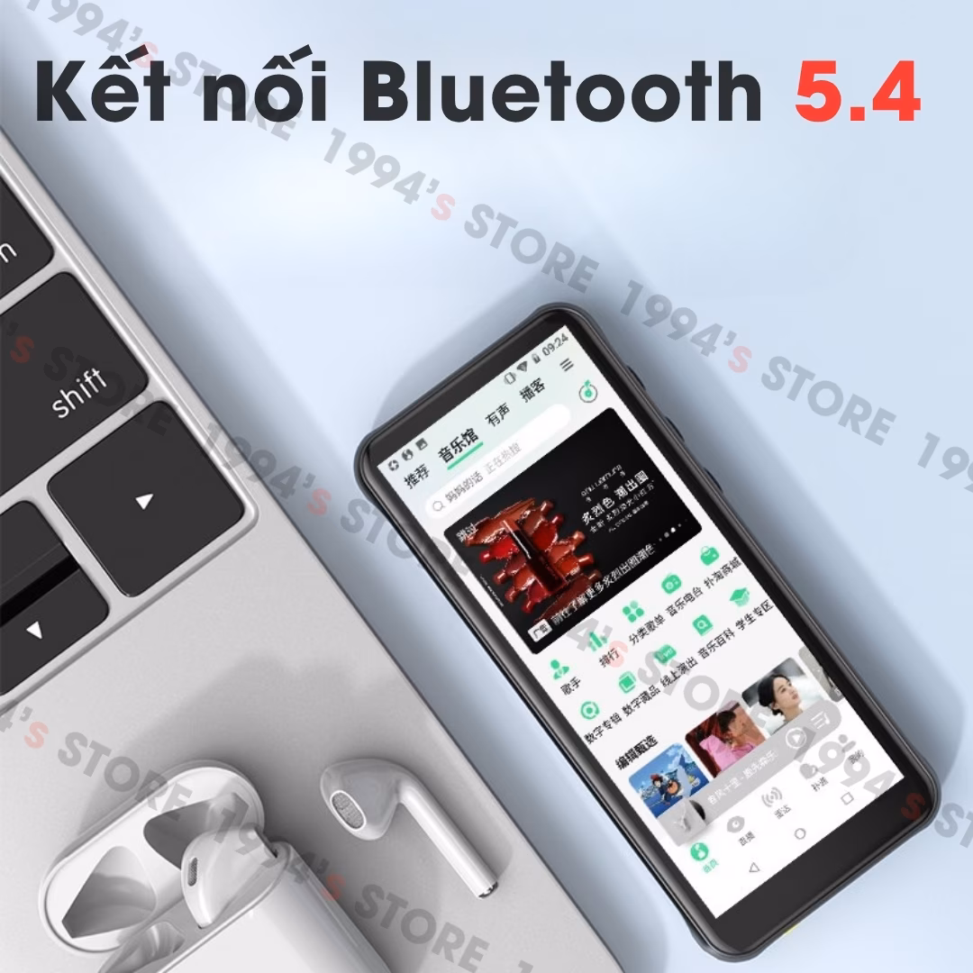 Máy Nghe Nhạc Android Ruizu Z80 Xem Video, Cảm Ứng IPS 4 Inch, RAM 2GB, ROM 16GB, Bluetooth 5.2, Wifi