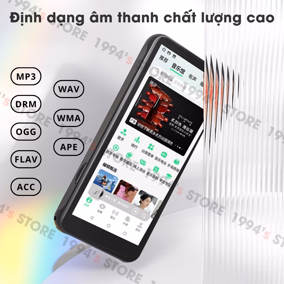 Máy Nghe Nhạc Android Ruizu Z80 Xem Video, Cảm Ứng IPS 4 Inch, RAM 2GB, ROM 16GB, Bluetooth 5.2, Wifi