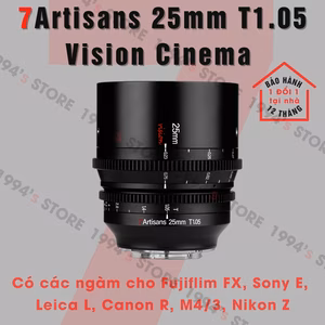 Ống kính 7Artisans 25mm T1.05 Vision Cine cho Fuji/Sony/Nikon/Canon/Leica/M43