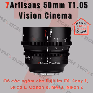 Ống kính 7Artisans 50mm T1.05 Vision Cine cho Fuji/Sony/Nikon/Canon/Leica/M43