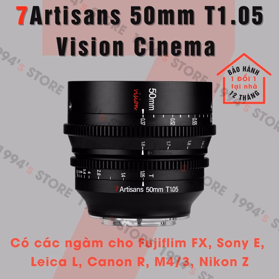 Lens Cine 7Artisans 12mm T2.9 góc siêu rộng