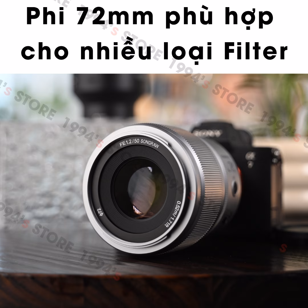 Ống kính SongRaw M-Simplify 50mm F1.2 AF Titanium Full-Frame Sony/Nikon Z/Leica L