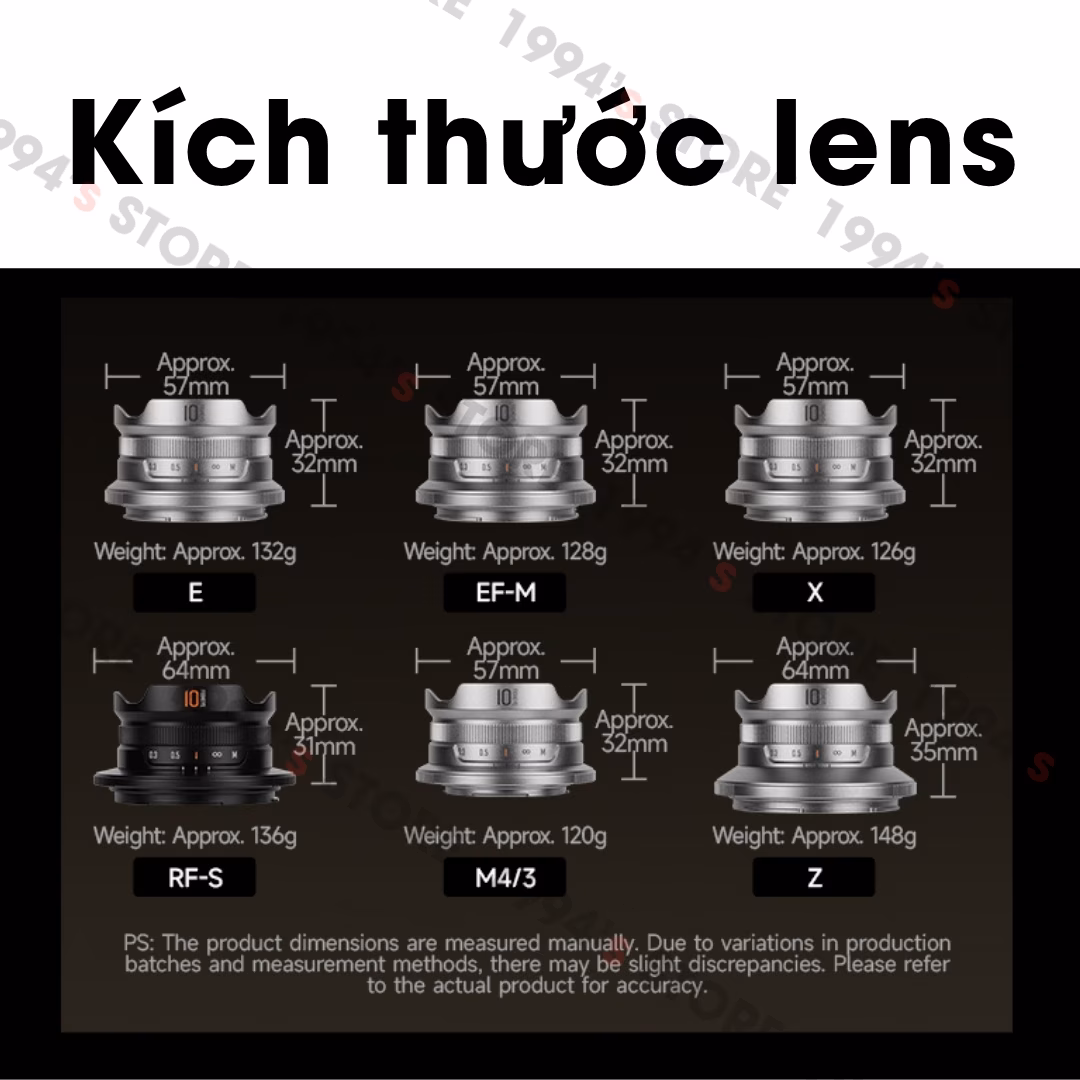 Ống kính Brightin Star 10mm F5.6 Mark II - Lens siêu rộng nhỏ gọn cho E/ Z/X/R/EOSM/M43