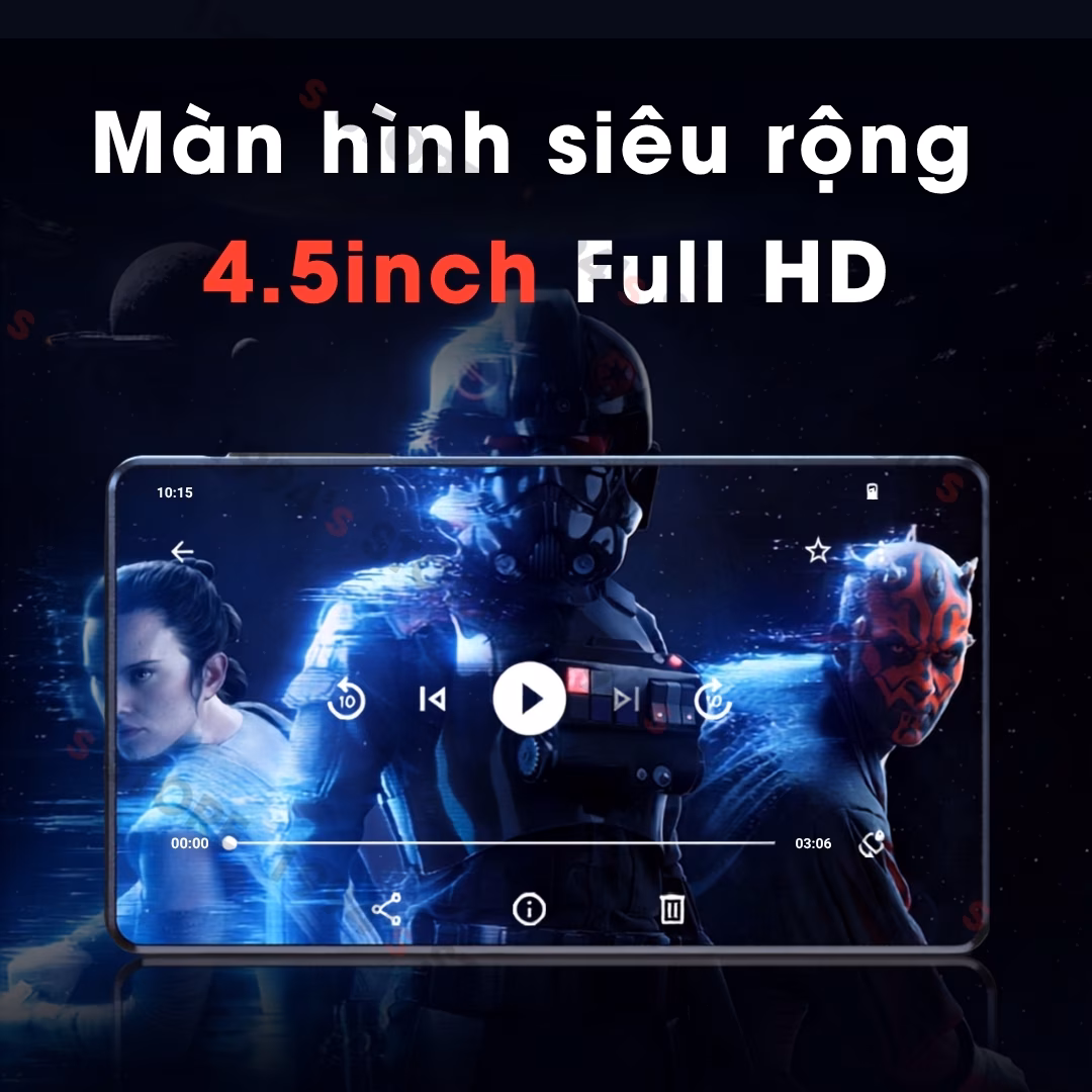 Máy Nghe Nhạc Android Ruizu M45 - RAM 3GB, Màn Hình 4.5 Inch, Wifi Bluetooth 5.4