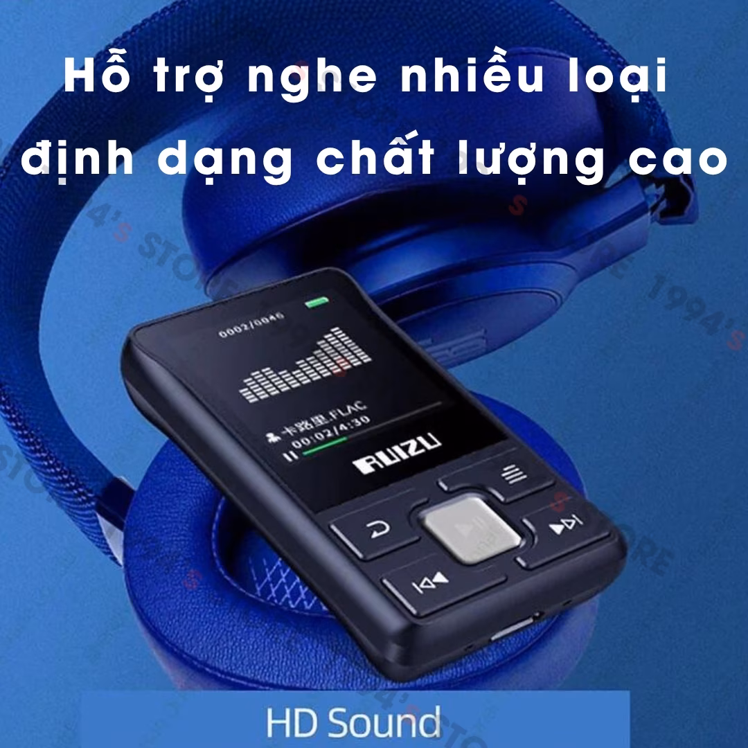 Máy Nghe Nhạc Bluetooth Ruizu X55 Thể Thao Kẹp Áo Chạy Bộ Gym 8GB