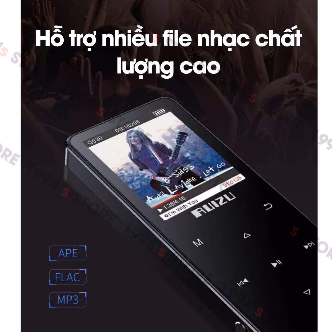 Máy Nghe Nhạc Học Tiếng Anh Ruizu D51 Bluetoođánh giá máy nghe nhạc ruizu d51th 8Gb | Lặp Đoạn A-B