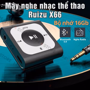Máy Nghe Nhạc Thể Thao Ruizu X66 Bluetooth | Có Kẹp Áo Tiện Lợi, Siêu Nhẹ 15g