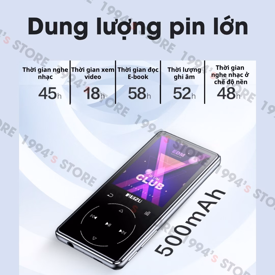 Máy Nghe Nhạc Học Tiếng Anh Ruizu D16 32Gb Màn Hình 2.4 Inch | Lặp Đoạn A-B