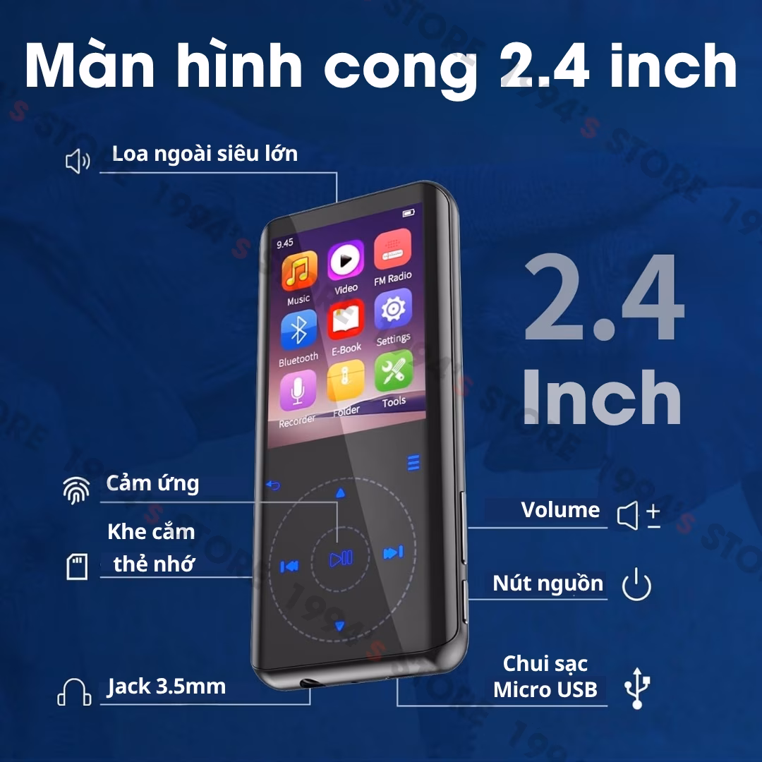 Máy Nghe Nhạc Học Tiếng Anh Ruizu D25 | Lặp Đoạn A-B, Có Loa Ngoài
