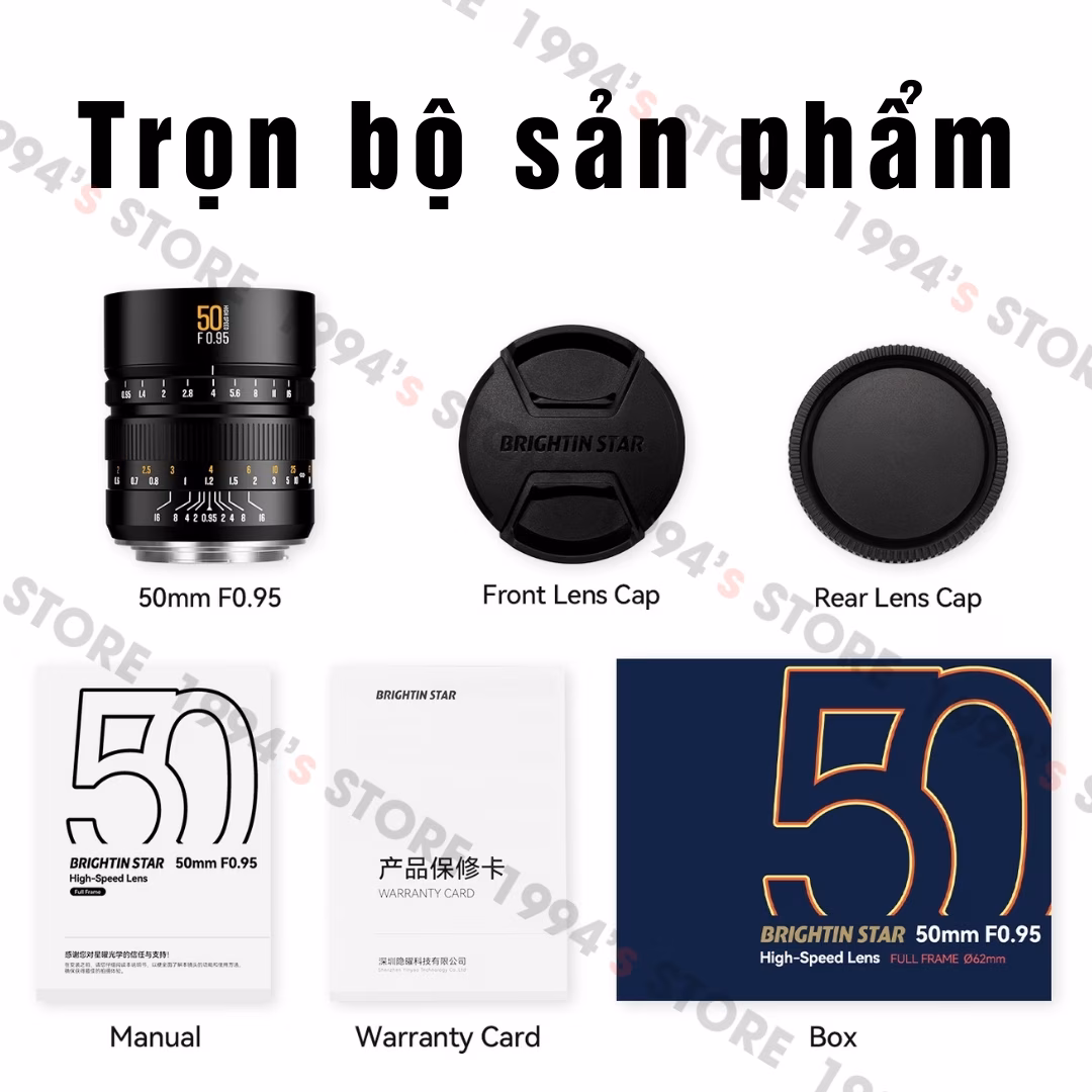 Ống kính MF 50mm F0.95 cho máy ảnh Full-frame