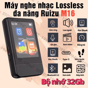 Máy Nghe Nhạc Bluetooth Ruizu M16 32Gb Màn Hình Cảm Ứng