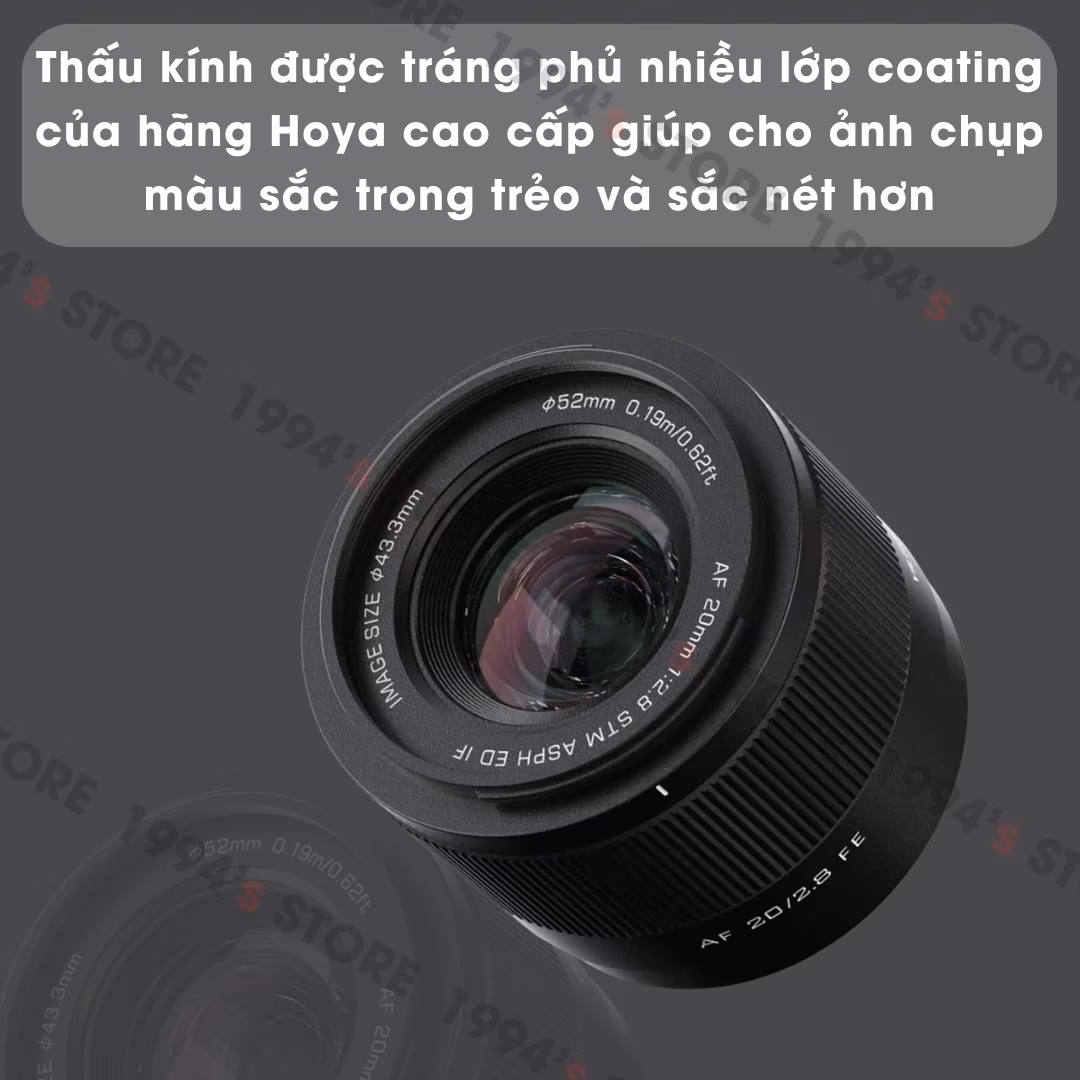 Ống kính Viltrox 20mm F2.8 AF Full-Frame Sony E và Nikon Z