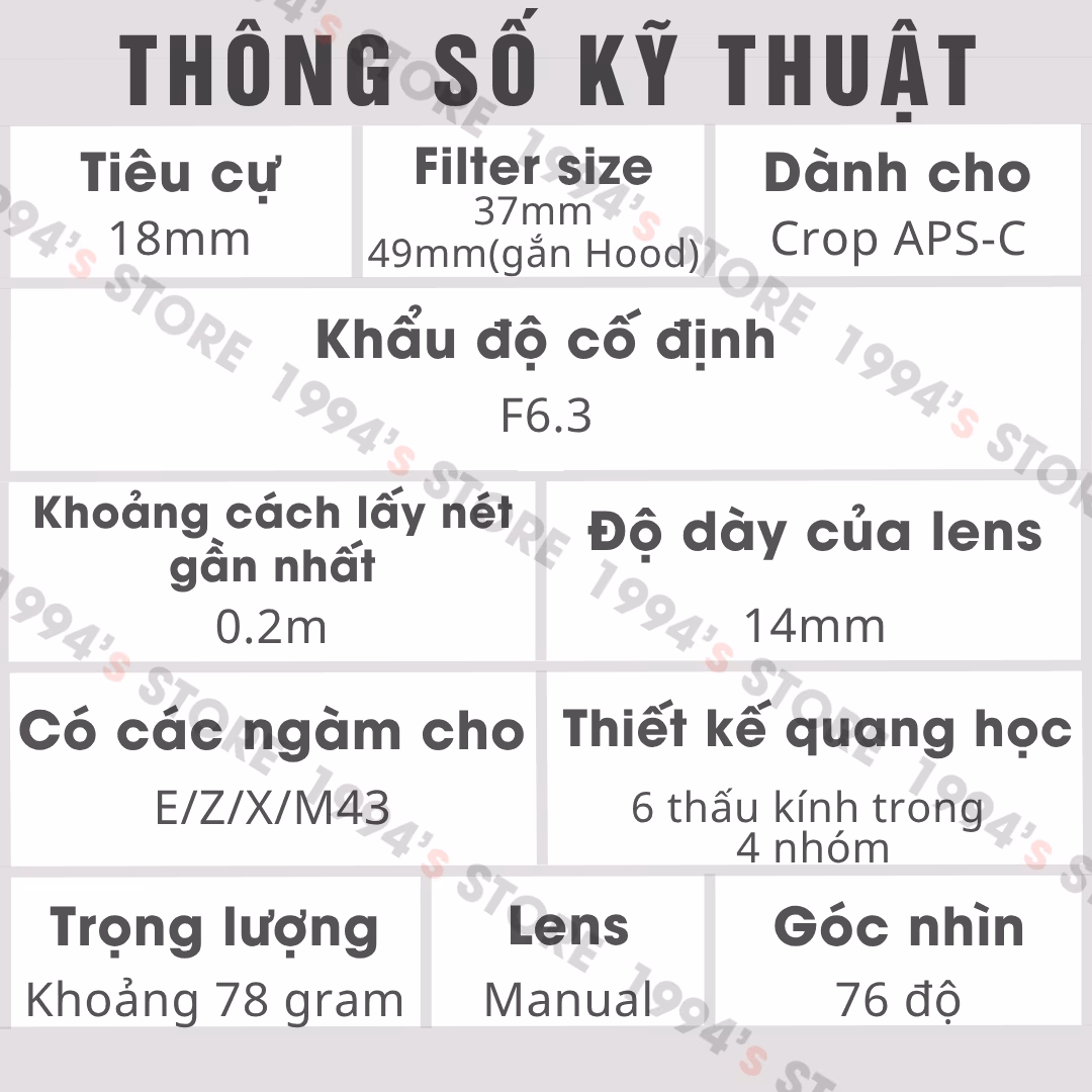 ảnh chụp thực tế từ sg-image 18mm