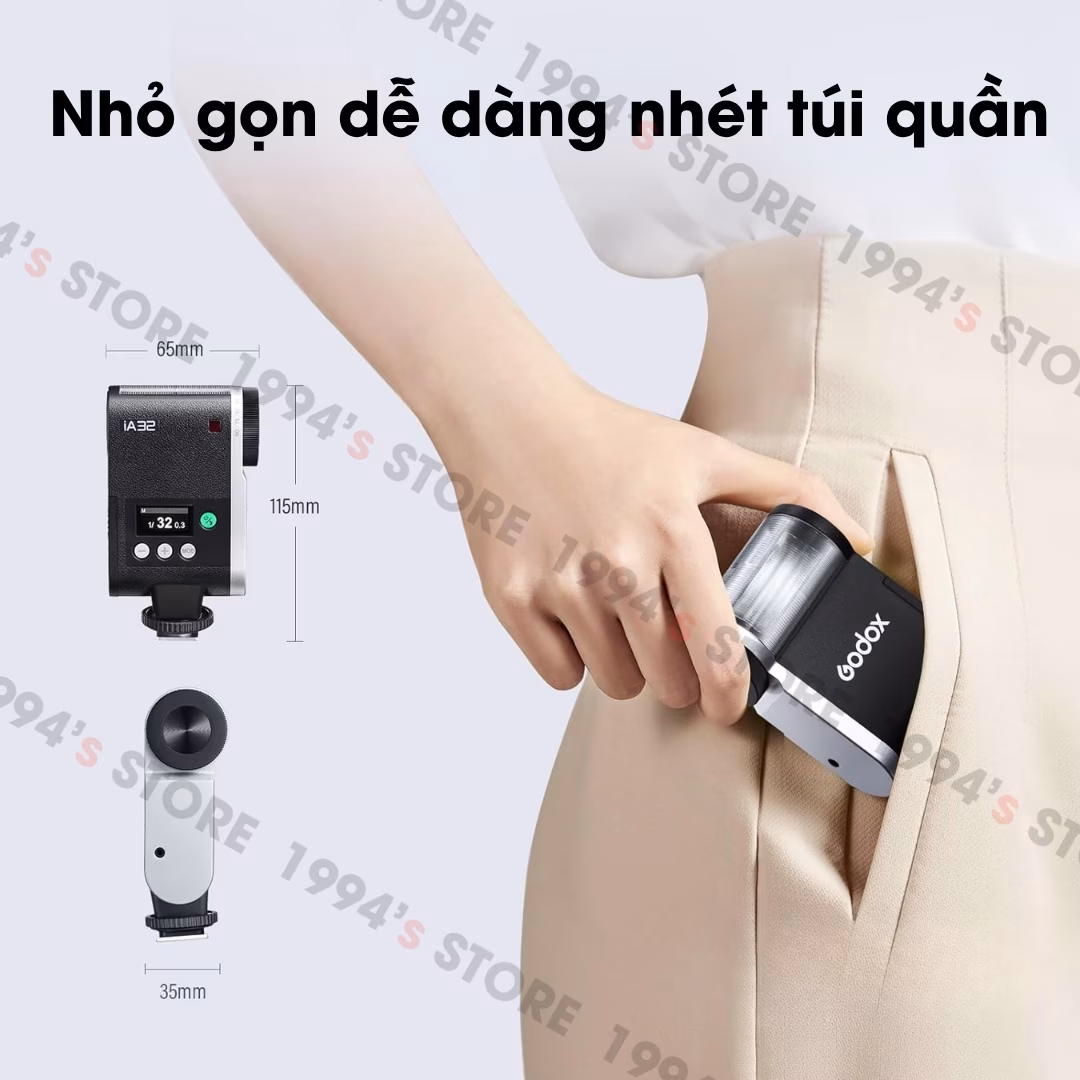 Đèn Flash Mini Godox iA32 Chính Hãng - Dùng Cho Mọi Máy Ảnh
