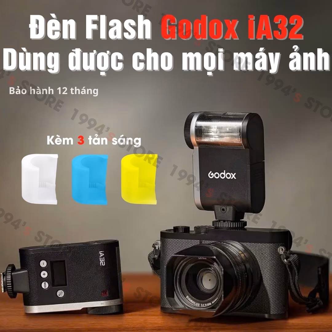 Đèn Flash Mini Godox iA32 Chính Hãng - Dùng Cho Mọi Máy Ảnh