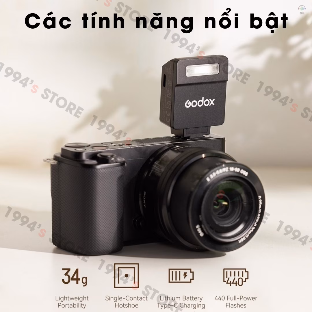 Đèn Flash Mini Siêu Nhỏ Gọn Godox iM22 Pin Sạc | Phù Hợp Mọi Máy Ảnh