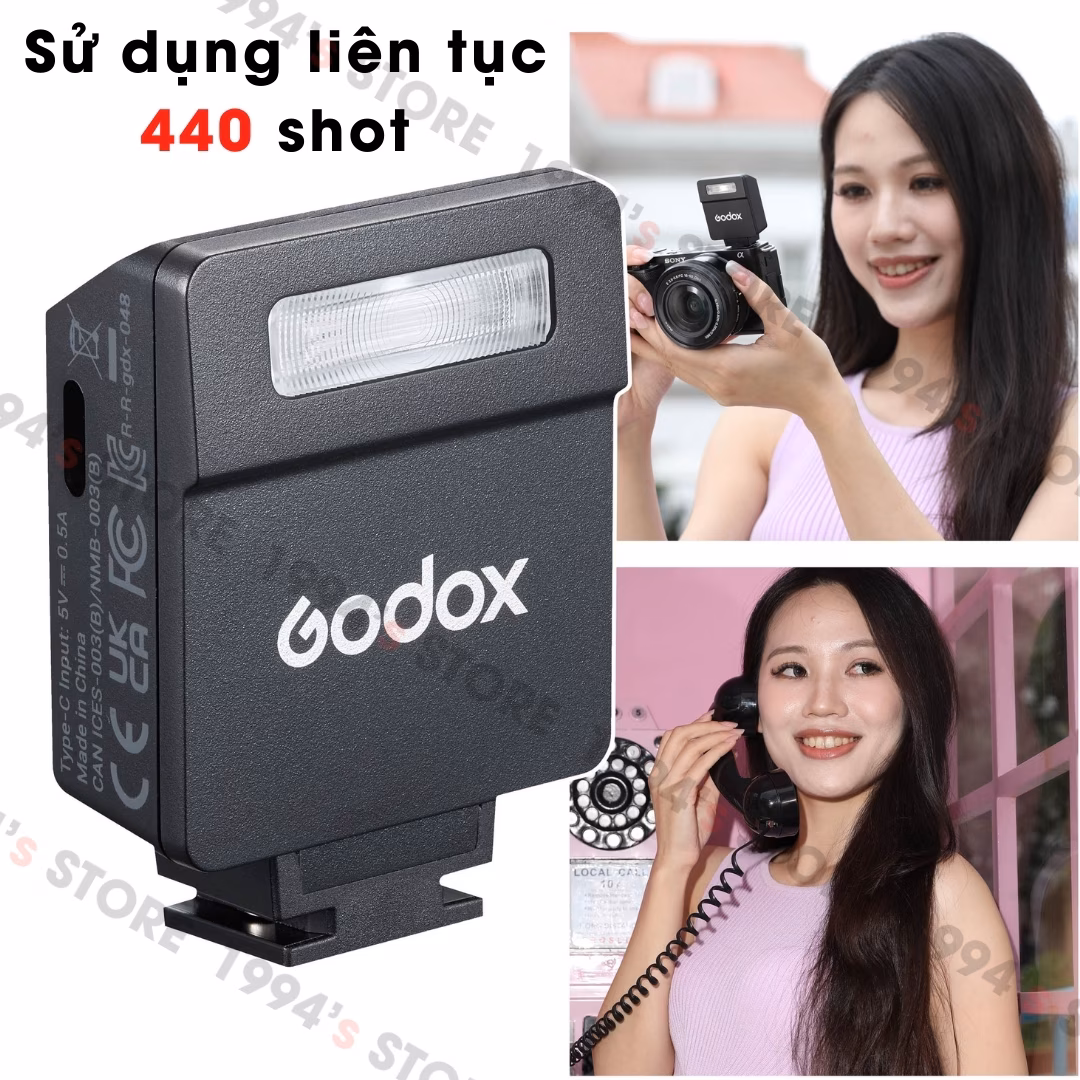 Đèn Flash Mini Siêu Nhỏ Gọn Godox iM22 Pin Sạc | Phù Hợp Mọi Máy Ảnh